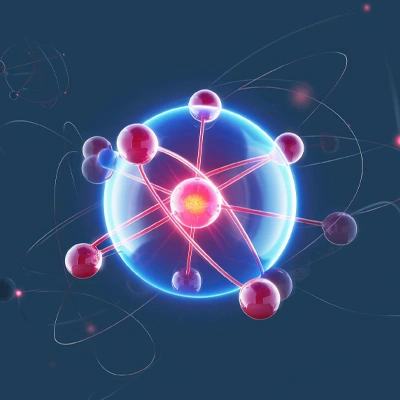 A mineral rendered as an atom illustration (illustration, not a photo of the ElectroSlim powder)